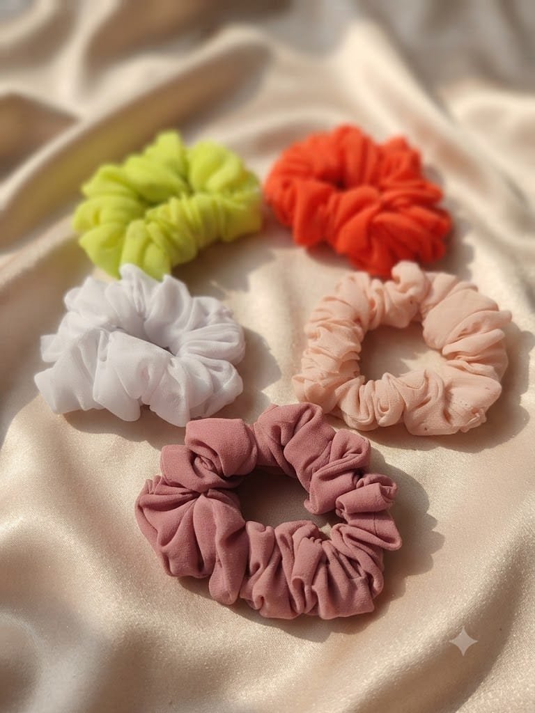 Soft Georgette Scrunchies (6 pcs)