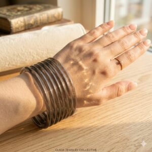 12 pcs Grey Jelly Bangles