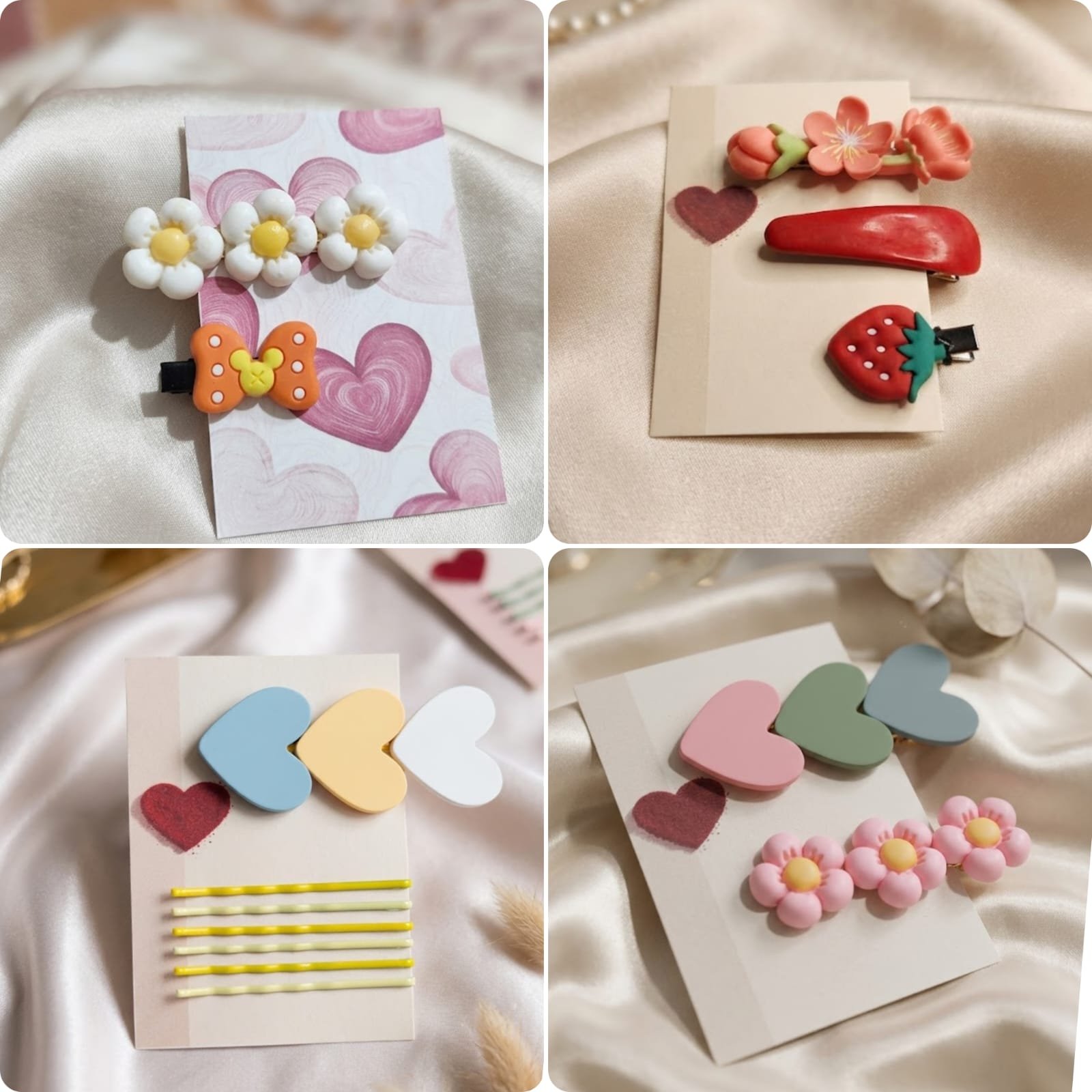 4 Card Korean Hair Pins