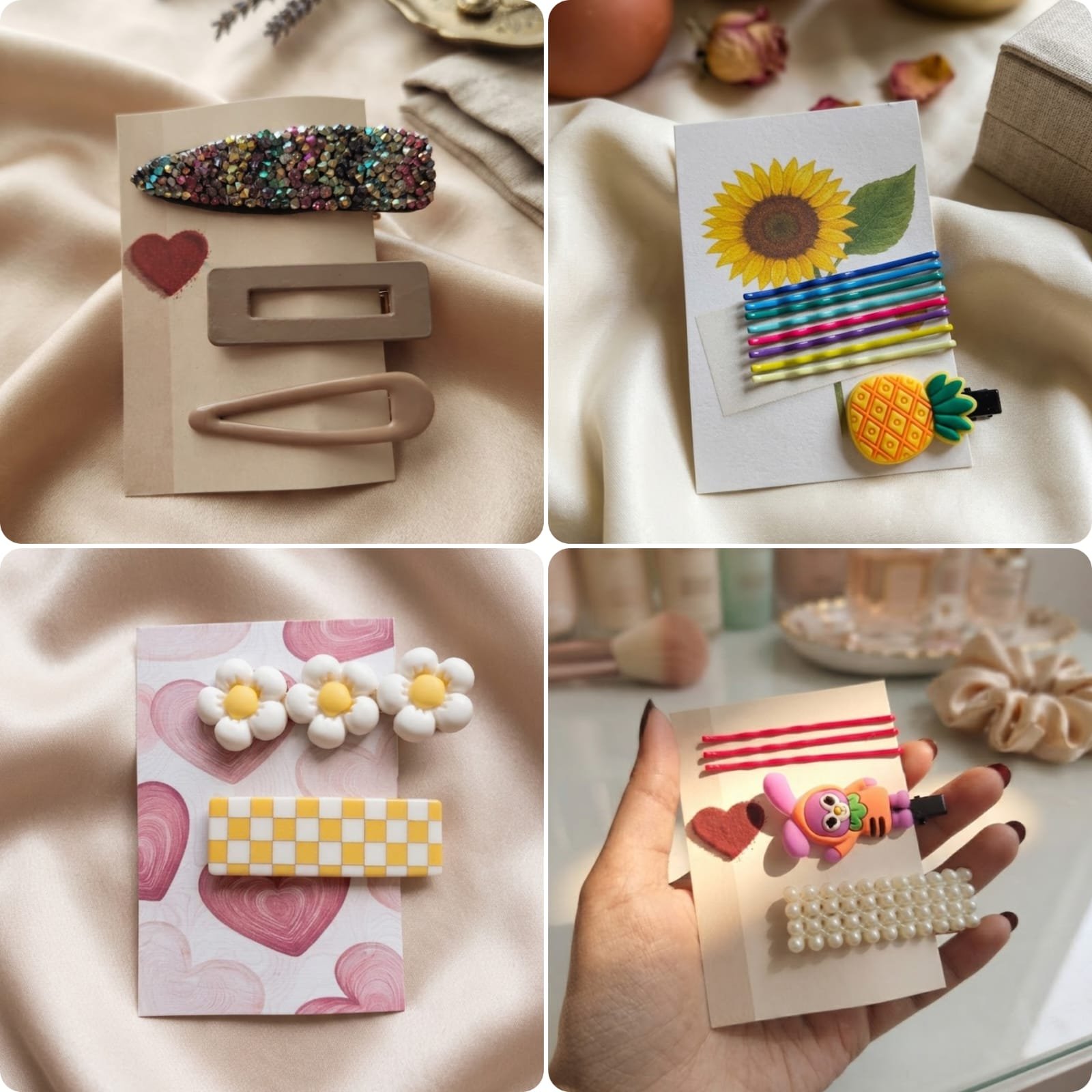 4 card of Korean Hair Pins