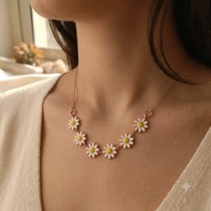 Rose Gold Daisy Pendant