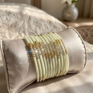 Cream Color Stone Bangles
