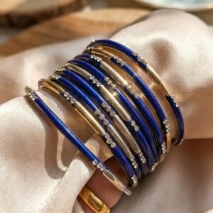 Navy Blue Stone Bangles