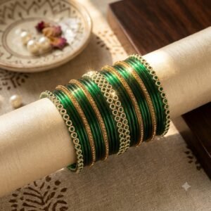 Deep Green Bangles Stack