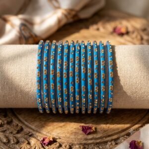 Aqua Blue Glass Bangles